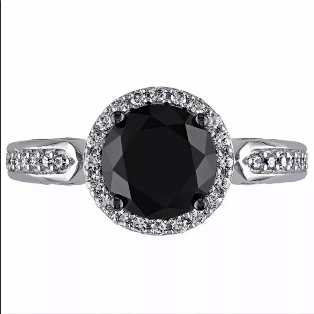 New 925 Silver Round Cut Sapphire Women’s Ring - Picture 2 of 6